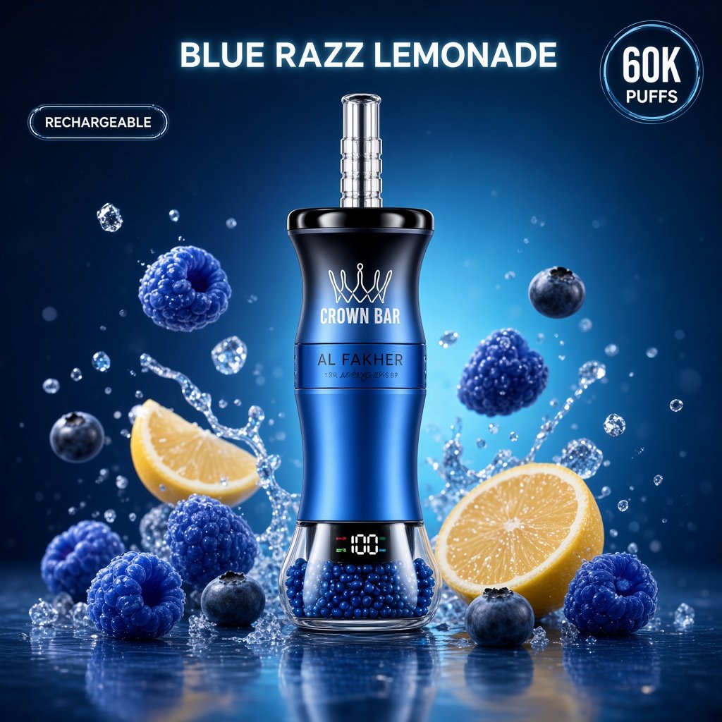 Al Fakher Crown Bar 60K – Blue Razz Lemonade — оригинален Al Fakher вејп