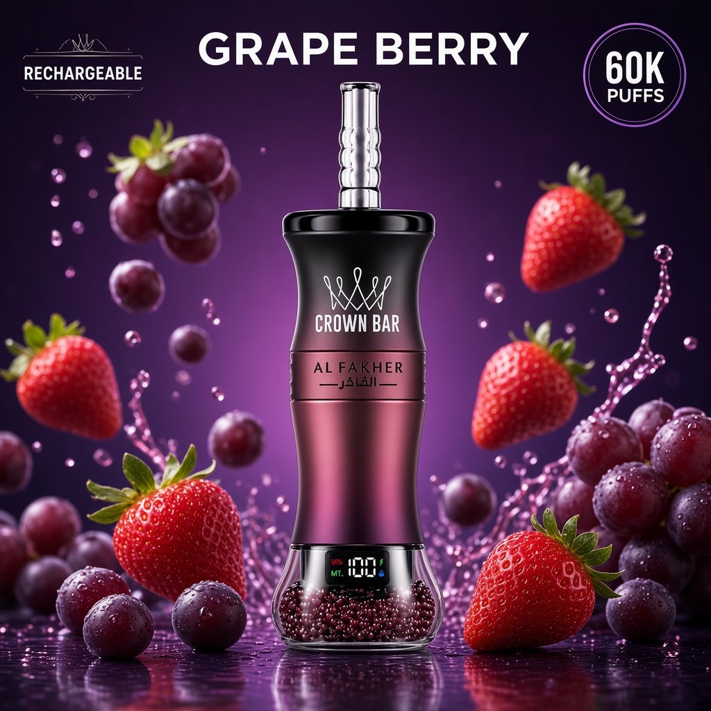 Al Fakher Crown Bar 60K – Grape Berry — оригинален Al Fakher вејп